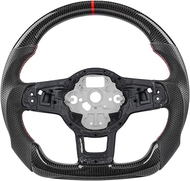 For Volkswagen Golf 7 MK7 7.5 GTI GTD GTE R 2013-2020 Polo GTI Tiguan Passat DSG Carbon Fiber Steering Wheel Perforated Leather(Leather)