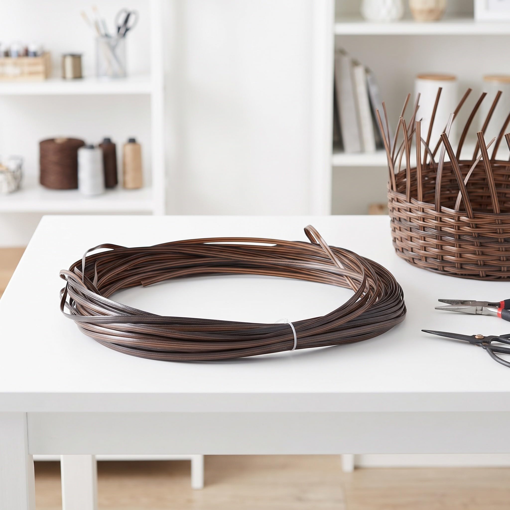 ERINGOGO 2 Pezzi Strisce di Rattan Pe per Riparazione Vimini Esterno,