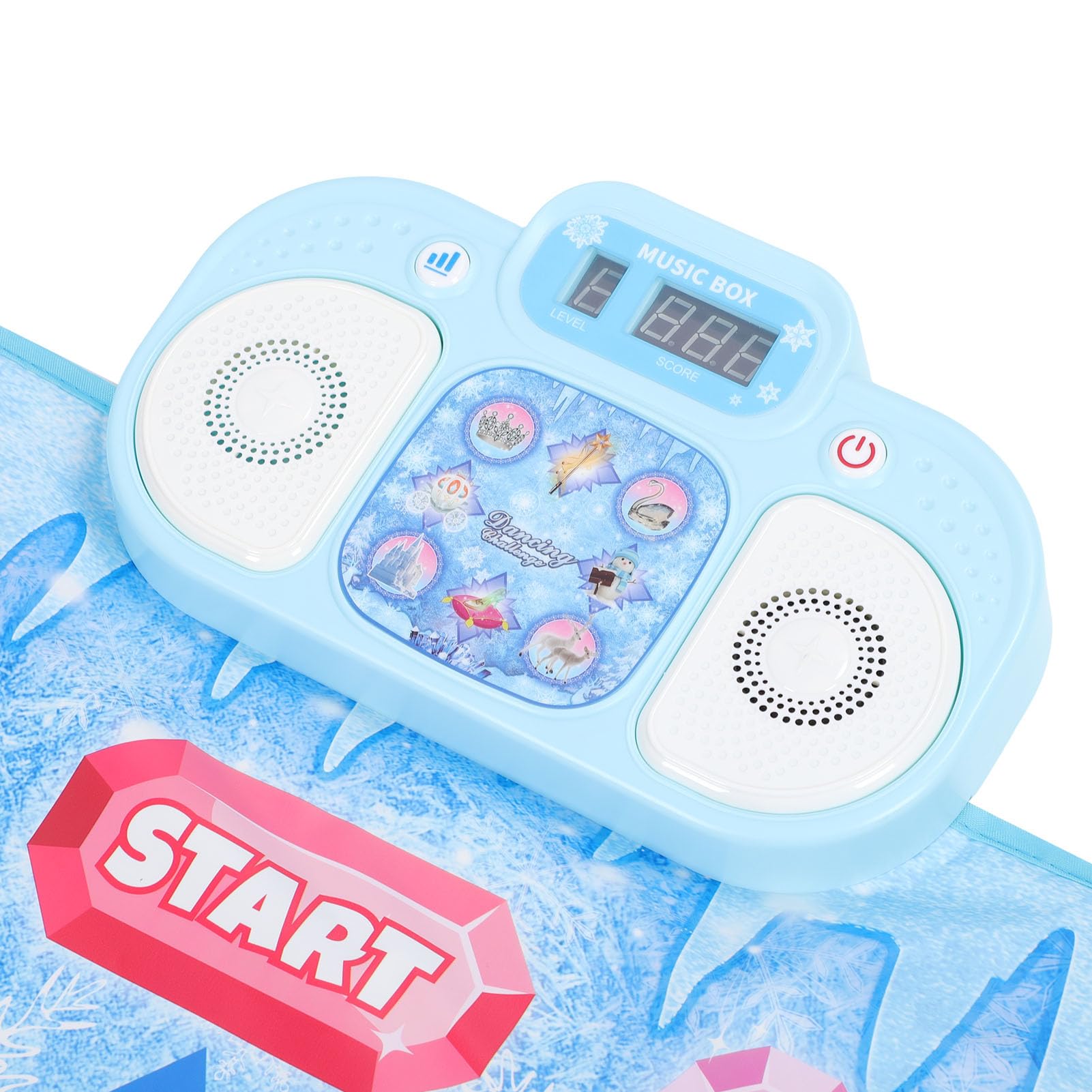 Tappetino da Ballo Elettronico per Bambini Gioco di Sfida Musicale per Giocatore Singolo per L'intrattenimento Quotidiano e la Prima Educazione Tessuto ABS PE 91 X 87,5 Cm