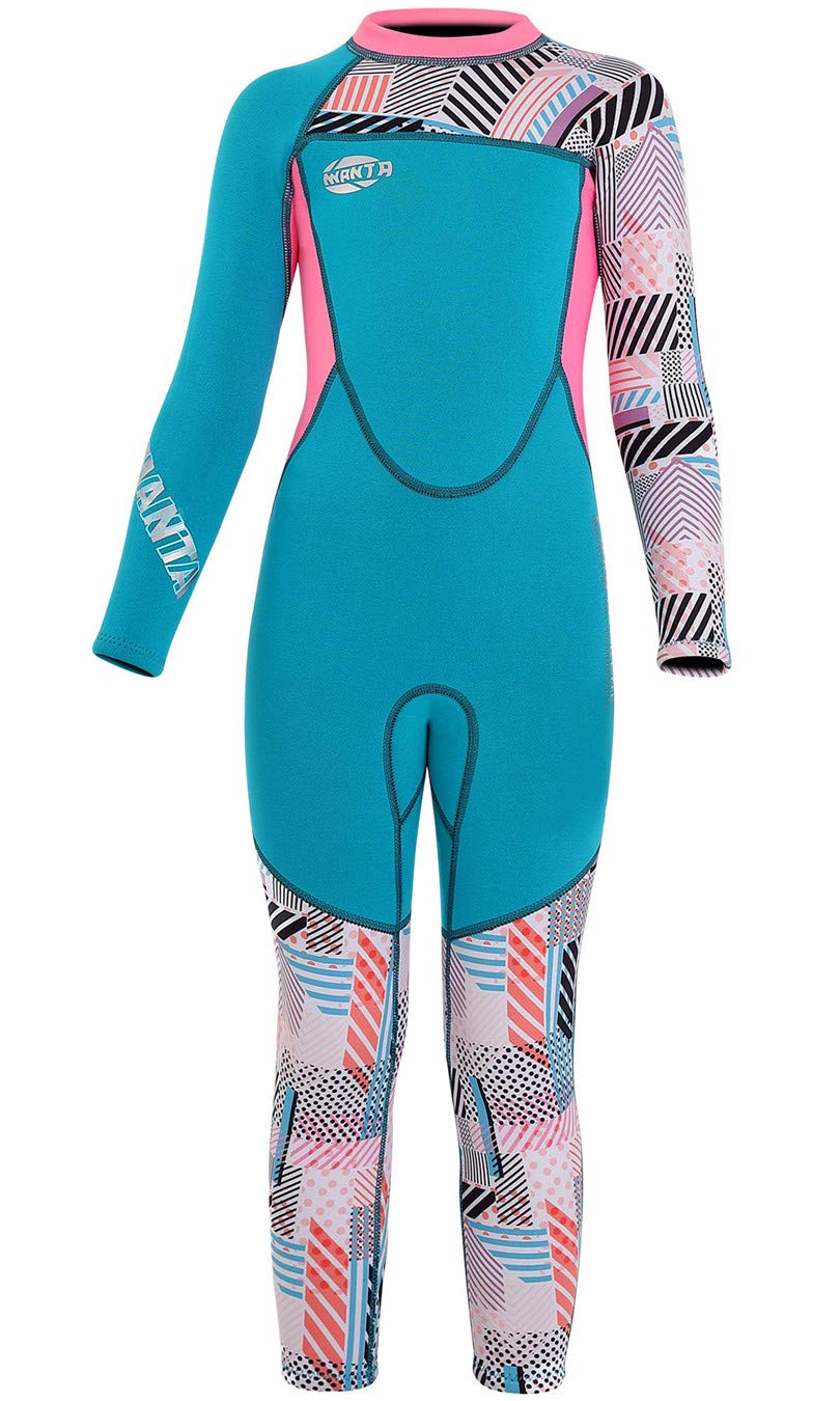Little Kids Girls Boys UV Protection Swimsuits 2.5mm Neoprene Keep Warm Wetsuit Long Sleeves Diving Suits