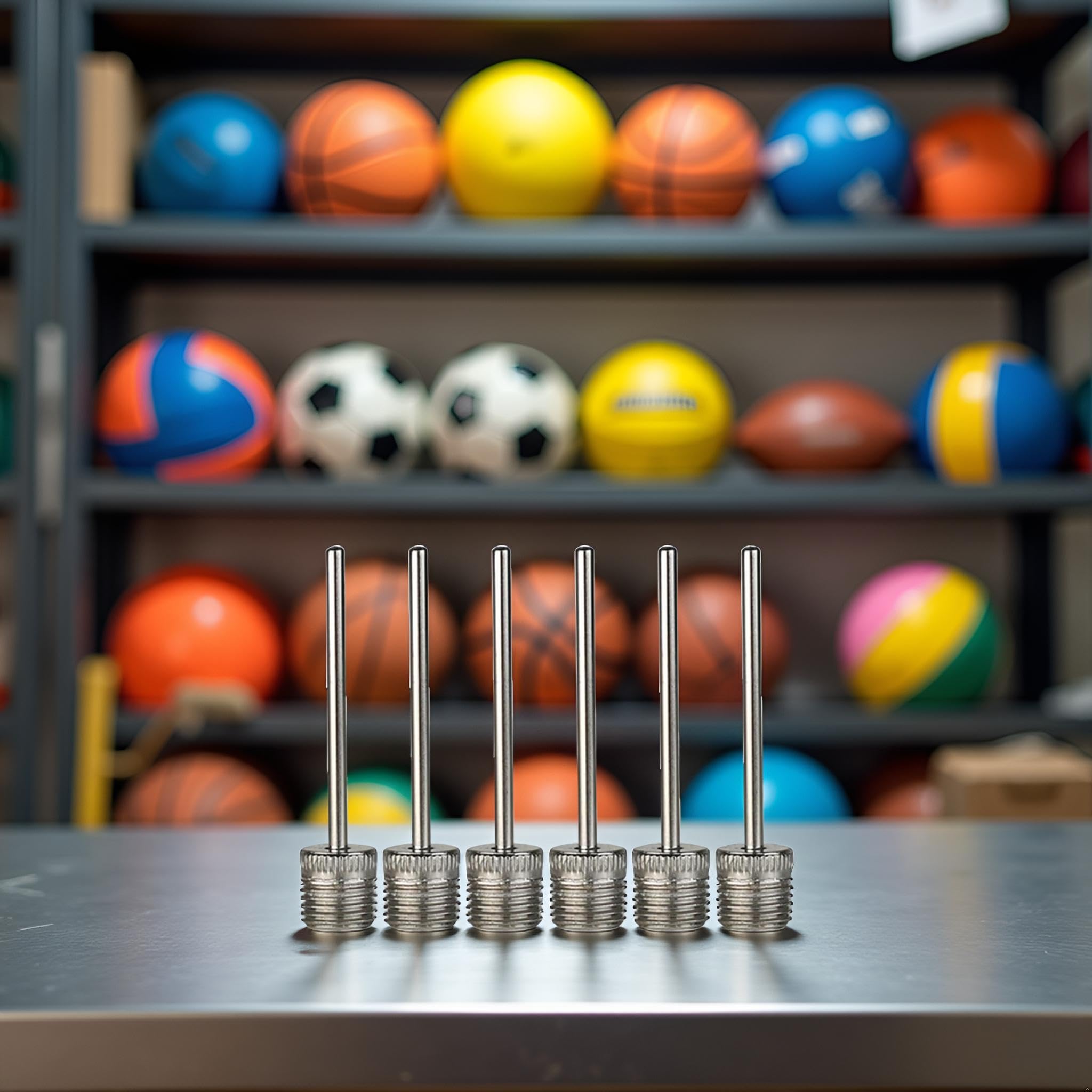 Bombas de bolas de acero inoxidable, agujas de inflado, bombas de inflado de aire, aguja para baloncesto, pelotas de fútbol, voleibol, bombas de inflado, aguja de inflado, accesorios para bombas de 7