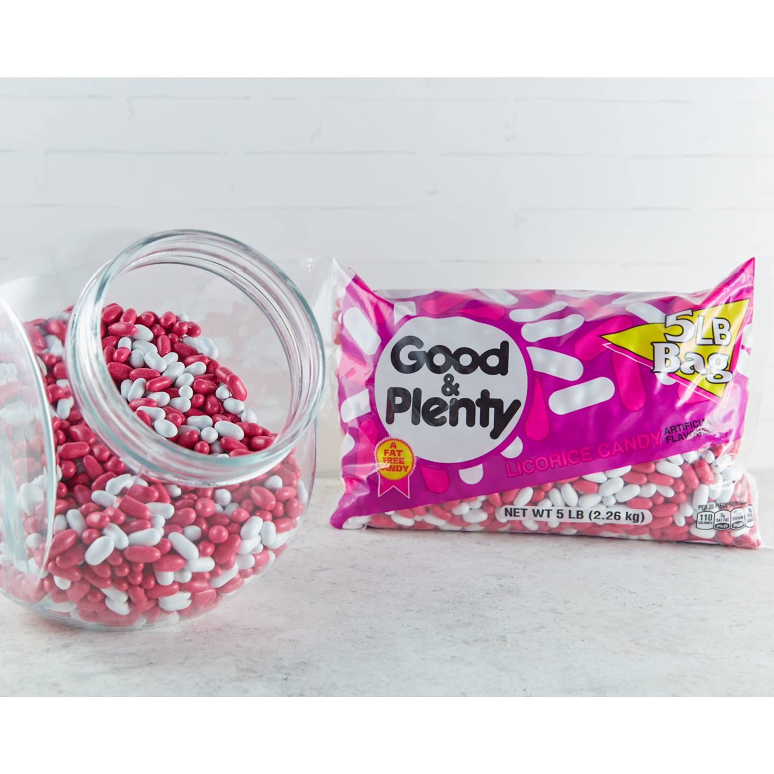 GOOD & PLENTY Licorice Flavored Candy, Fat Free, 80 oz Bulk Bag JOLLY