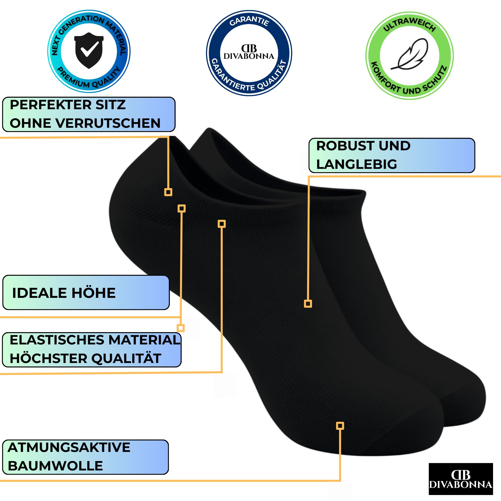 Sneakersocken Herren Damen, 12 Paar Kurze, Niedrige Socken für Sneaker aus Baumwolle, Schwarz Weiß Grau