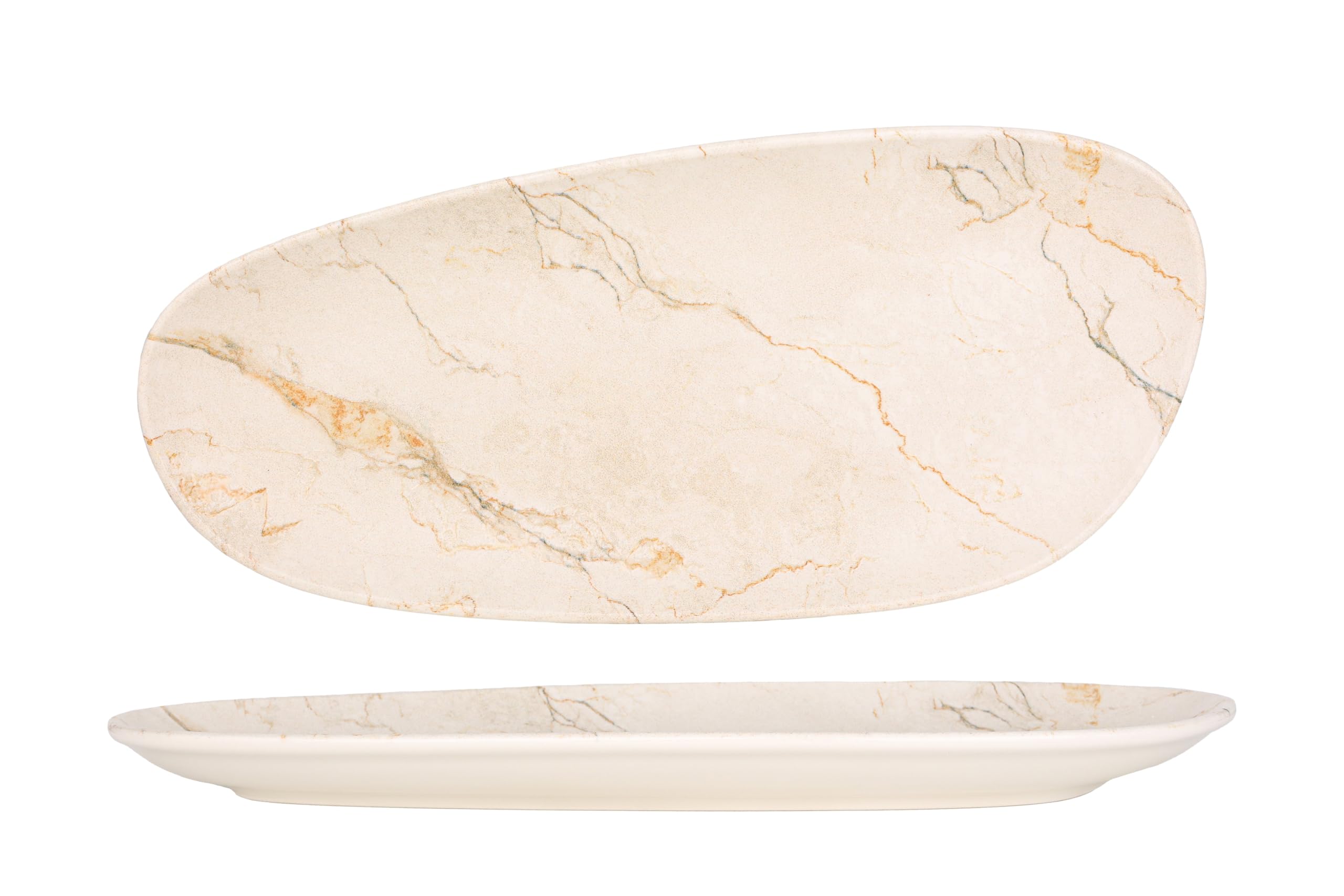 Bonna Assiette de service - Granix - Porcelaine - 36 cm - lot de 2