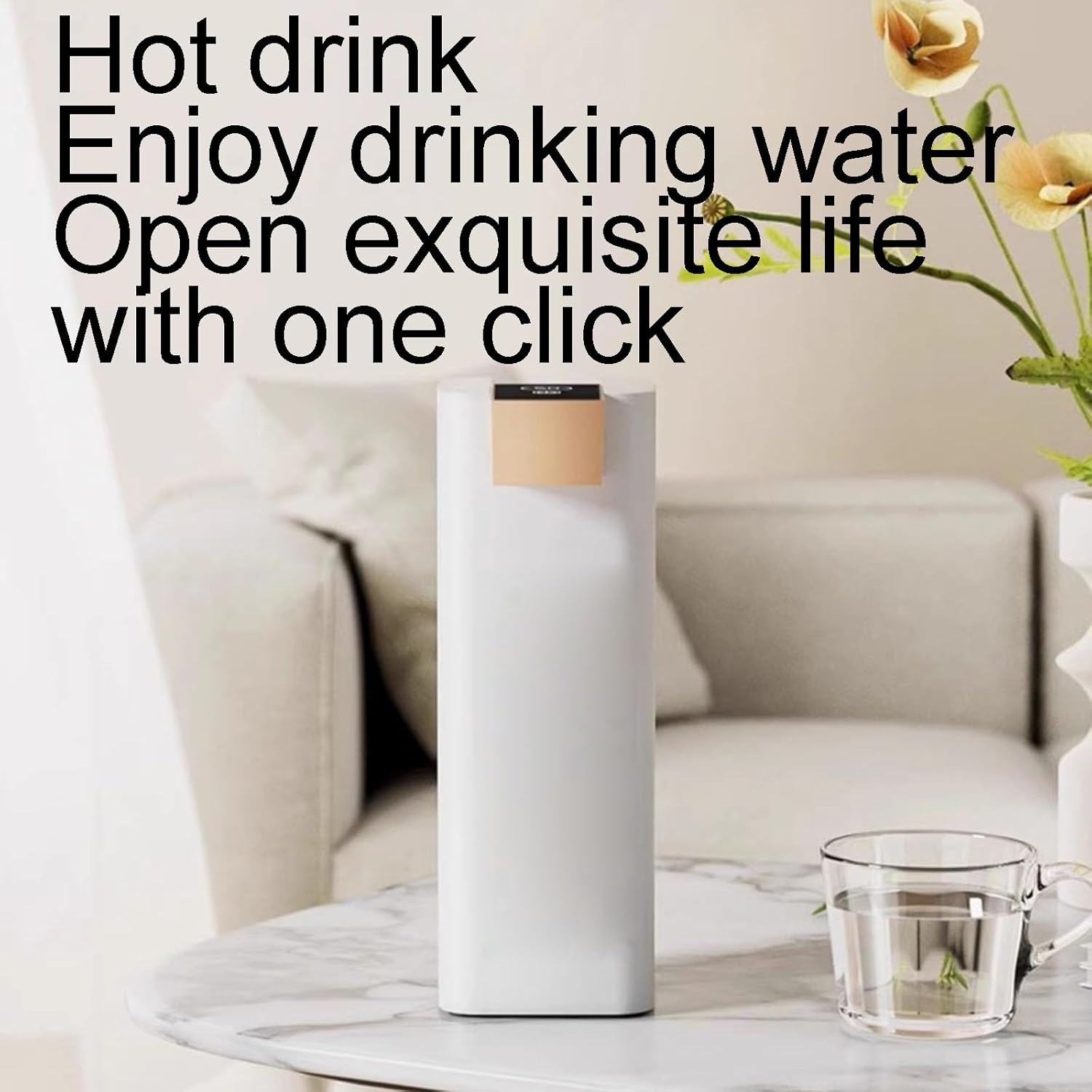 Instant Hot Water Dispenser, Five Temperature Settings, 1600W Fast Heating, Smart Touch Screen, Portable Mini Design, Suitable for Home and Office