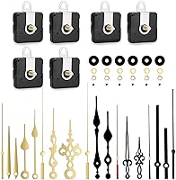 Vista 9 de Juego de 2 mecanismos de reloj de cuarzo, mecanismos de reloj de pared, repuesto alimentado por batería, piezas de movimiento de reloj, repuesto