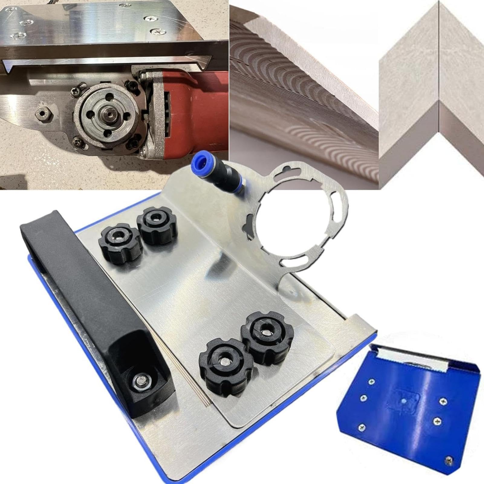 Soporte de amoladora angular para 45 grados | Soporte de corte de azulejos de metal herramienta de biselado | Accesorio de amoladora angular para enlucido, carpintería, instalación profesional