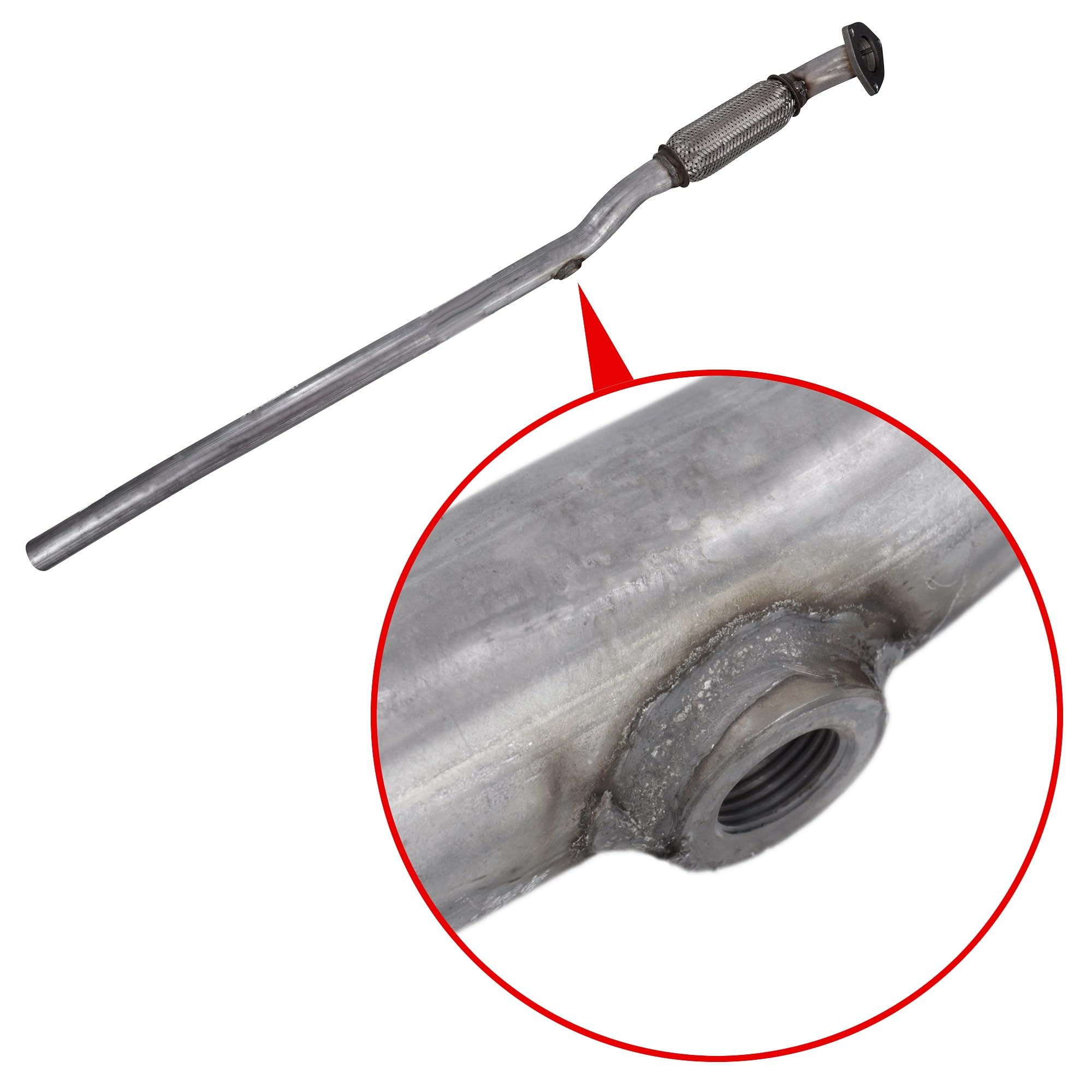 ATEC Germany Juego de silenciador de escape 1x Tubo de escape delantero, 1x | Compatible con: Opel Corsa C, Opel Corsa Mk II
