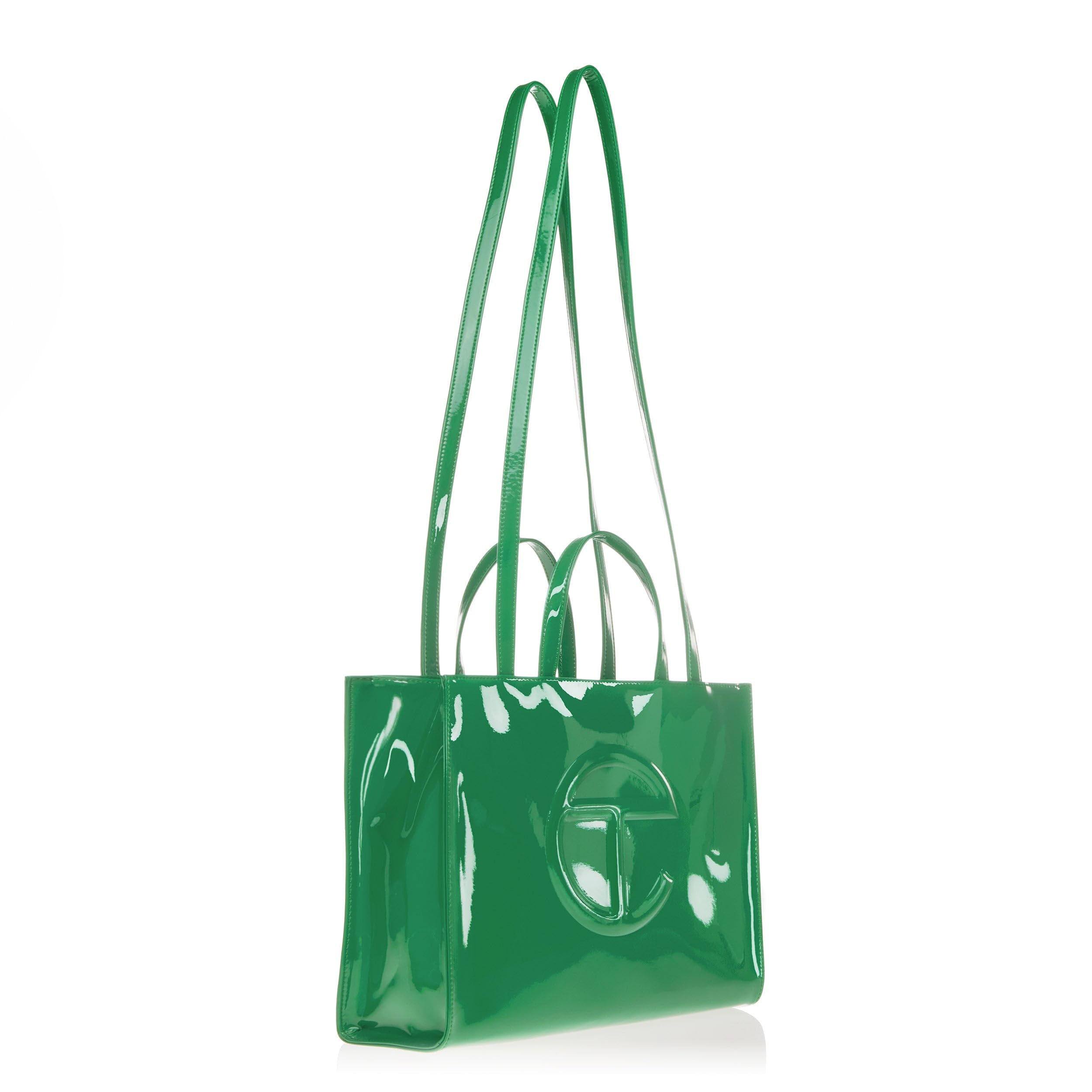 TELFAR Medium Shopping Bag - Greenscreen Patent