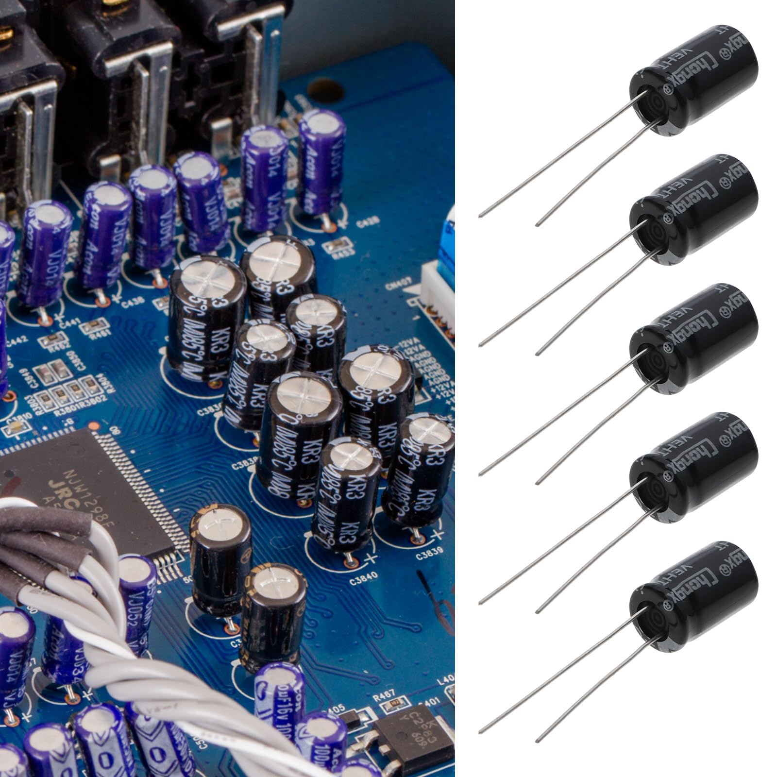 EMagTech Lot De 50 Condensateurs électrolytiques 1000 UF 10 V 105