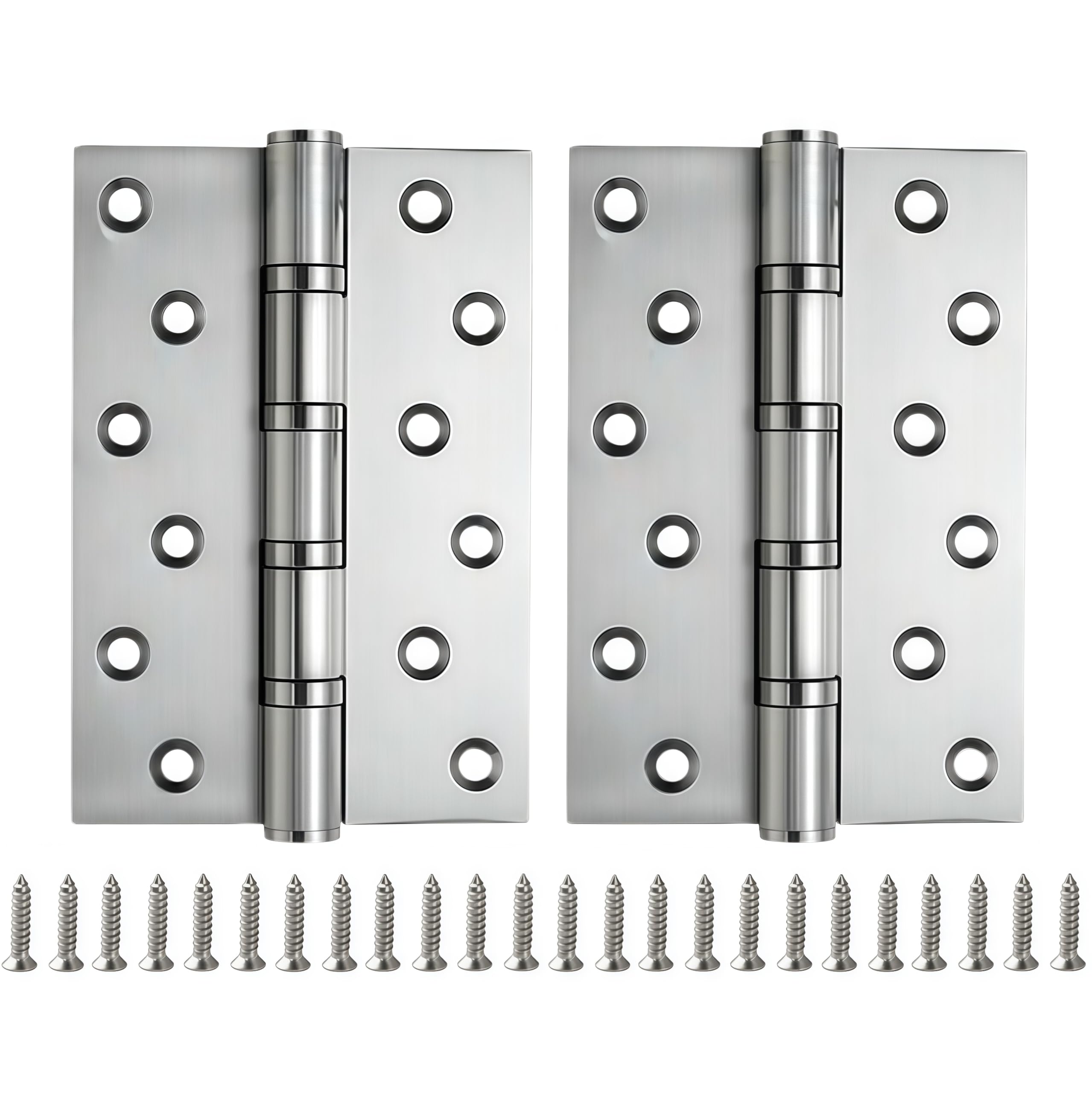 2 Pack Duty Stainless Steel Casement Hinges 6 Inch 3.5mm Thick Silver