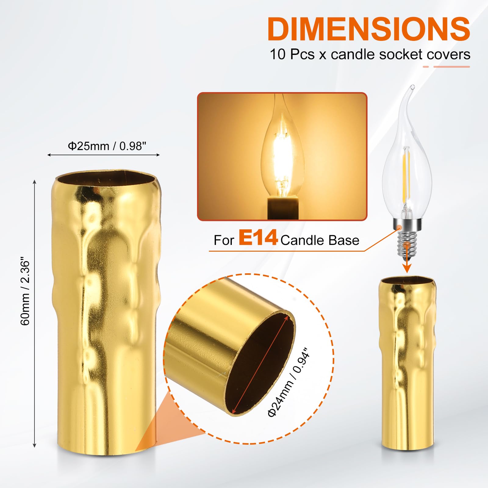 PATIKIL 2.4" Tall Candle Covers Sleeves - Image 2