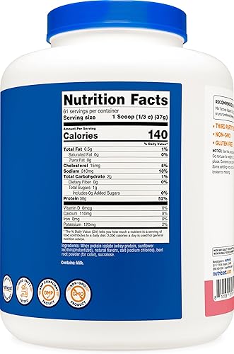 Vista 41 de Nutricost - Proteína aislada de suero de leche en polvo, sabor vainilla, 5 libras