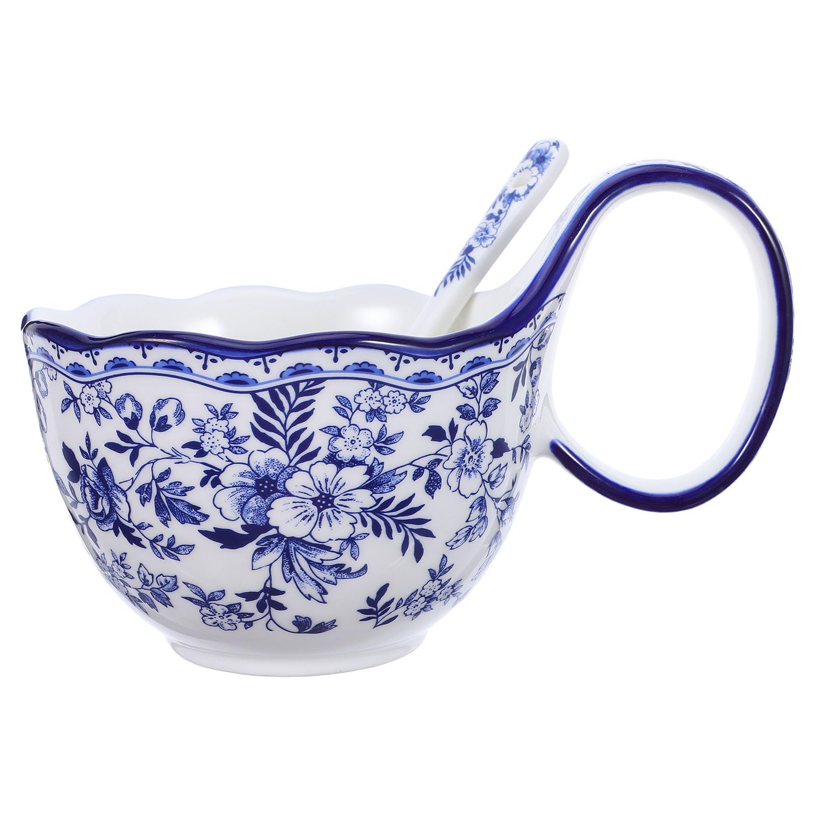 OSALADI Ceramiczna miska do zupy, 500 ml/17 uncji, zabytkowa miska do