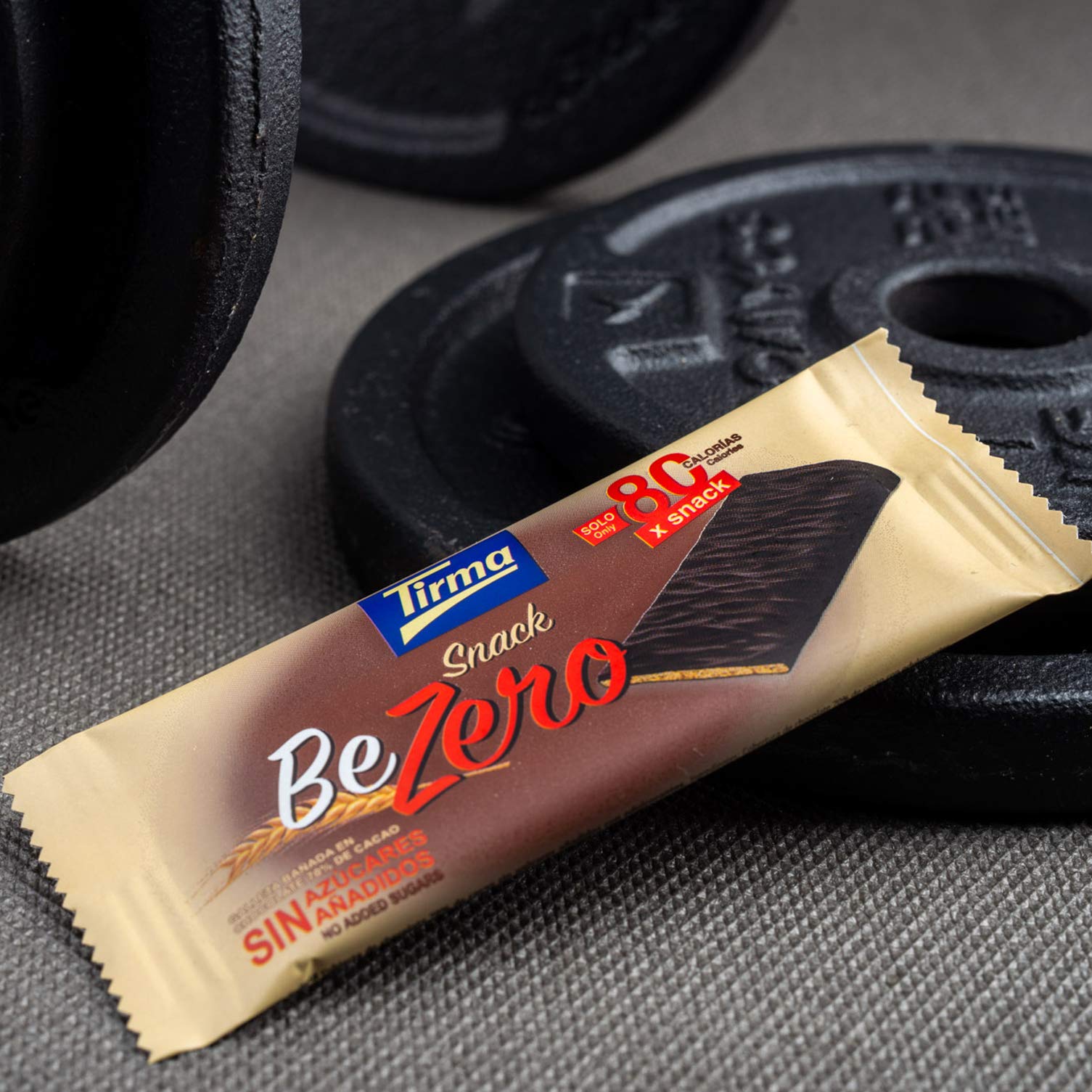 Tirma Snack Be-Zero Galletas Crujientes Cubiertas de Chocolate 70% Cacao Sin Azúcares Añadidos 80 kcal Pack 6 Unidades