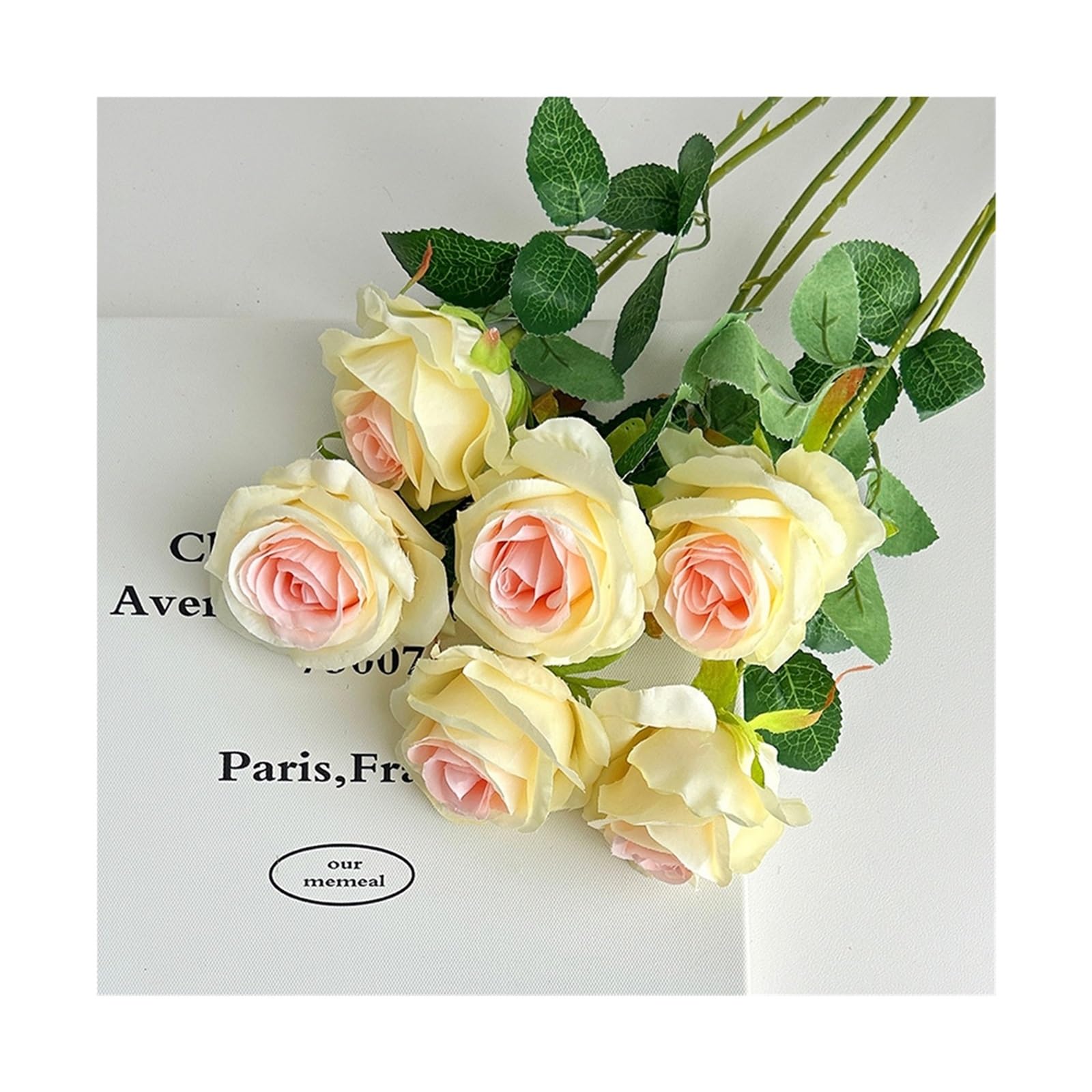 UBOHUZ 15PCS Rose Pink Artificial Roses Fake Flowers With Stems For DIY Wedding Bouquets Bridal Centerpieces Arrangements Tables Decorations for Wedding Bridal Bouquet(Color 3)