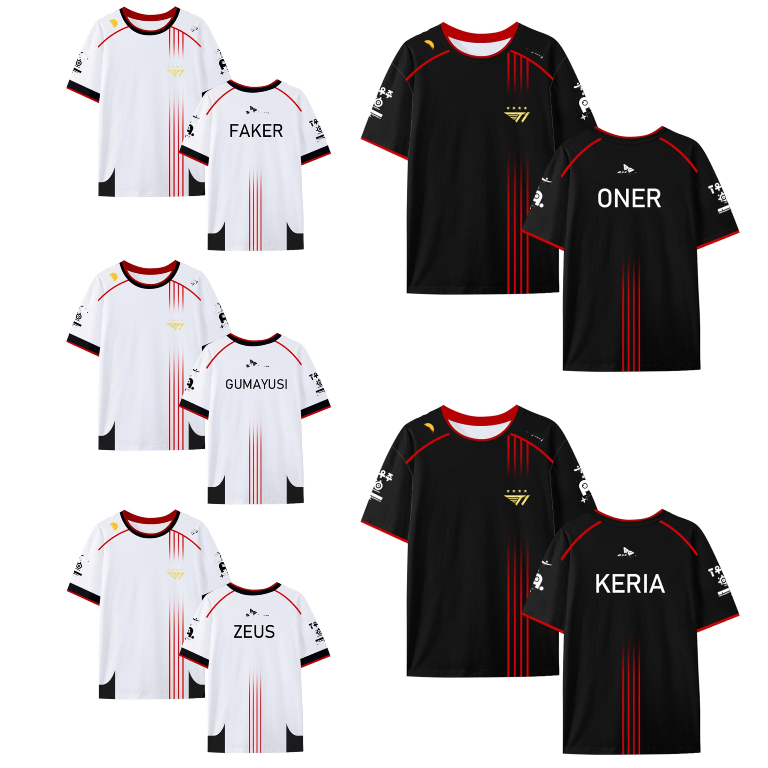 Amazon.co.jp: [M-loongren] フェイカー 同型 Tシャツ SKT T1 グッズ 