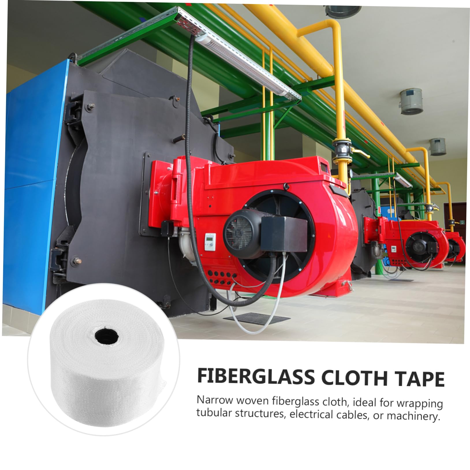 Alipis 25m Fiberglass Tape Plain Weave Cloth Tape Heat Resistance for Heater Tie Banding