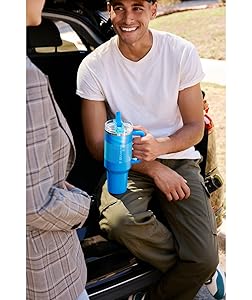 STANLEY Quencher ProTour Flip Straw Tumbler with Leakproof Lid | Built-In Straw & Handle | Cupholder Compatible for Travel | Insulated Stainless Steel Cup | BPA-Free