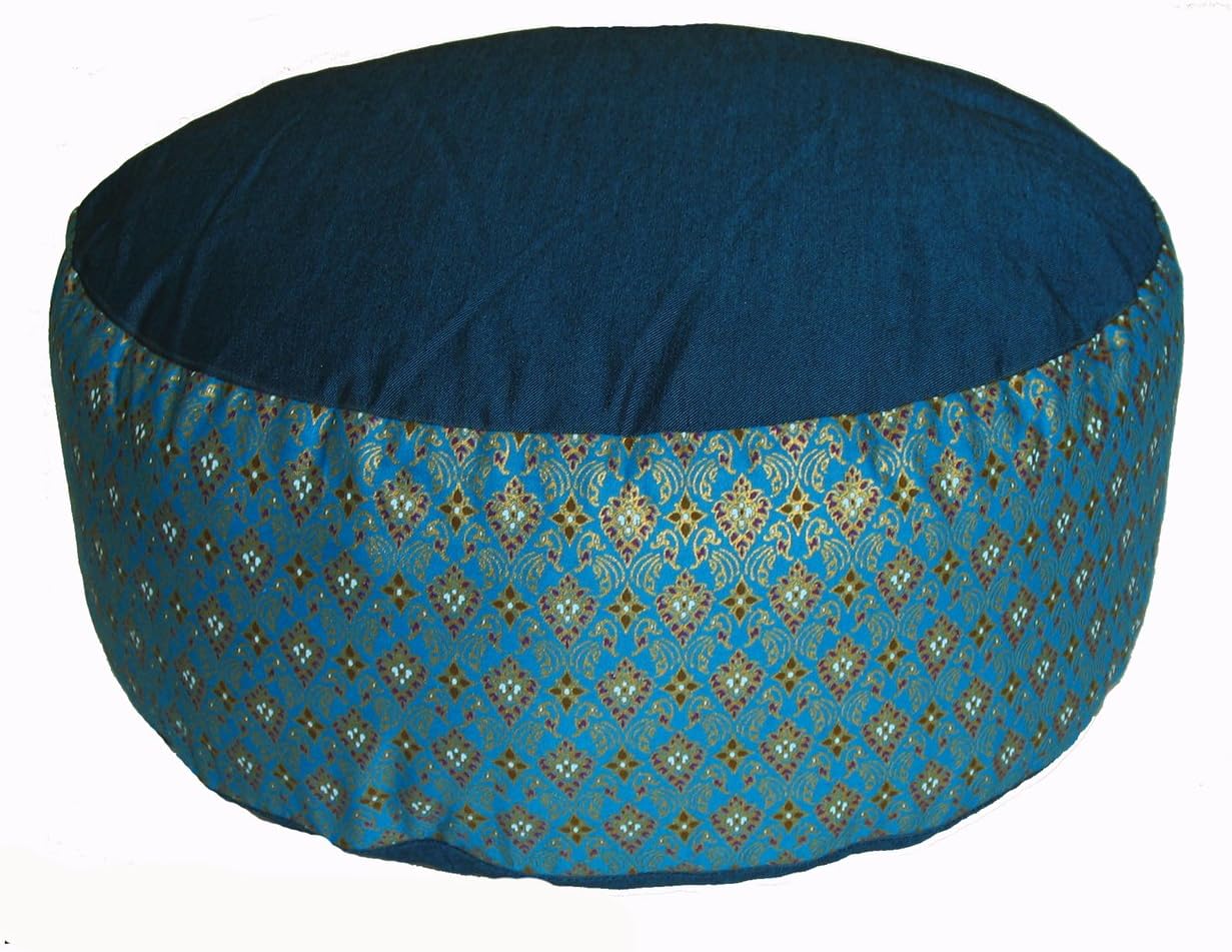Meditation Cushion Zafu Pillow - Buckwheat and Kapok Fill - Indochine Purple
