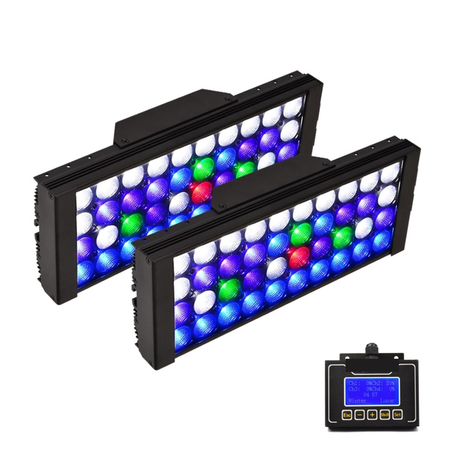 Oświetlenie Led do akwarium, oświetlenie morskiego, LED rafy dla koralowej SPS LPS morskie do akwarium z rybami(2 lamp with hang kit)