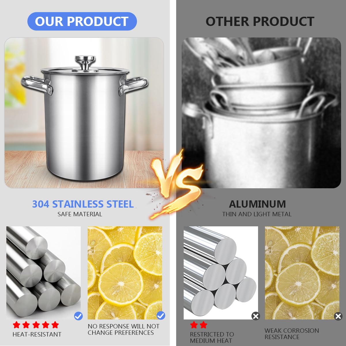Freidora con tapa y cesta – Vaporizador de espárragos de acero inoxidable 2 en 1 olla con vapor de malla para papas fritas, pollo, cocinar verduras 4