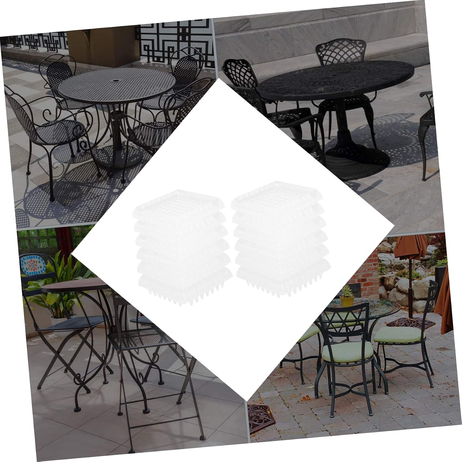 12pcs Furniture Protective Pads Table Leg Floor Protectors Non-Slip Covers
