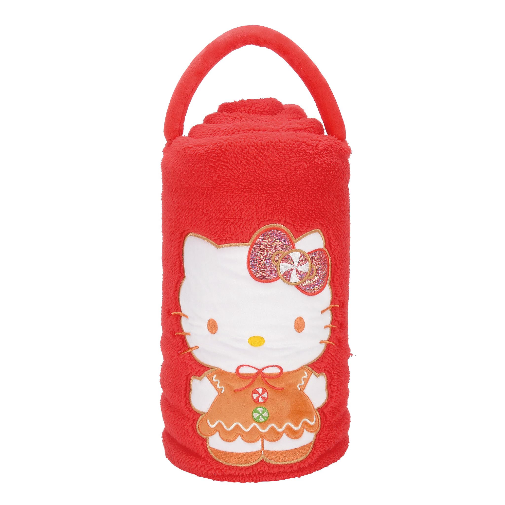Hello Kitty Couverture Pain d'épice Rouge Department 56 114x152cm Plaid