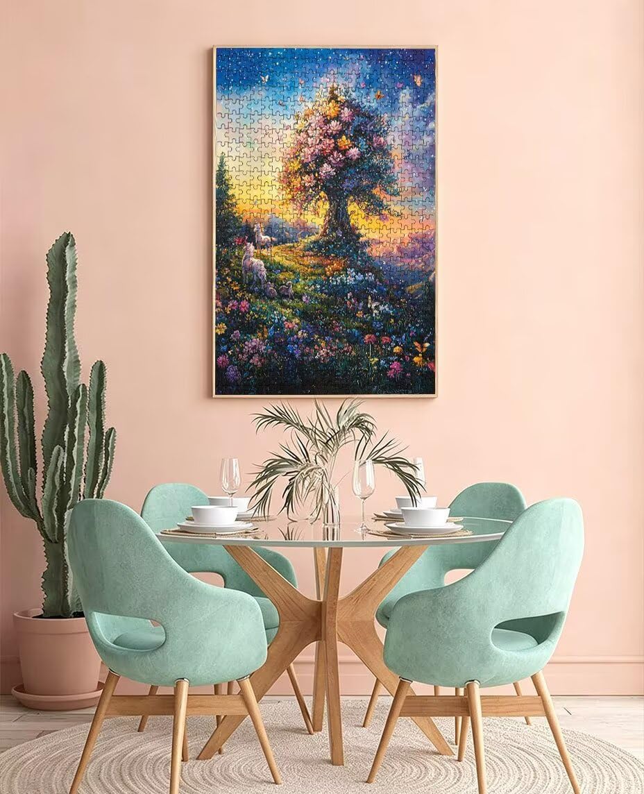 Puzzle 2000 Teile Erwachsene, Einhorn Blumen Jigsaw Puzzle 2000 Teile, Impossible Klassische Puzzles, Komplex Herausfordernd Puzzles, Familie Aktivität Spiele, Wanddekoration Geschenke BXHZW2-239