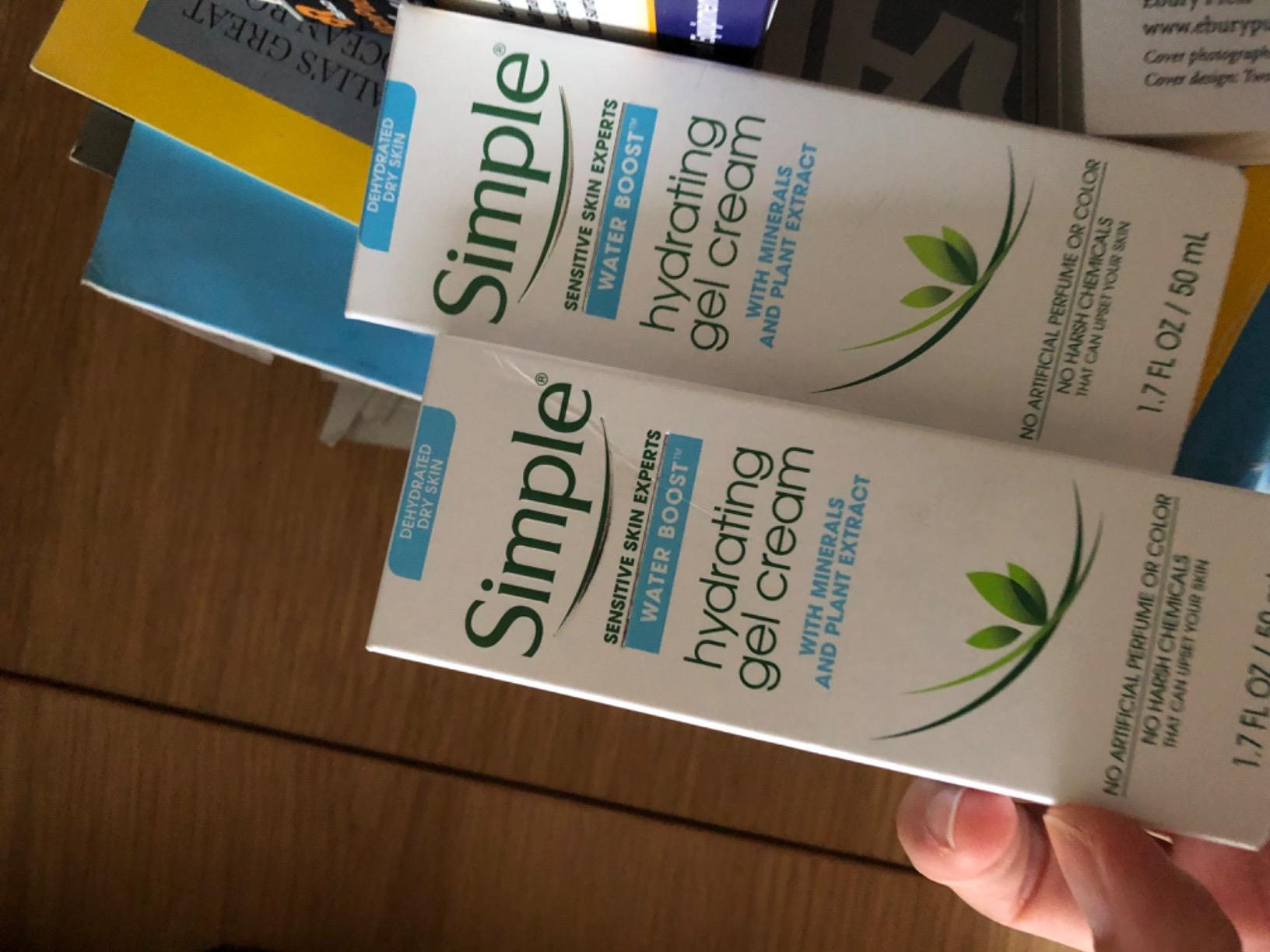 Unilever Simple Water Boost Hydrating Gel Cream, Face Moisturizer, 1.7 oz