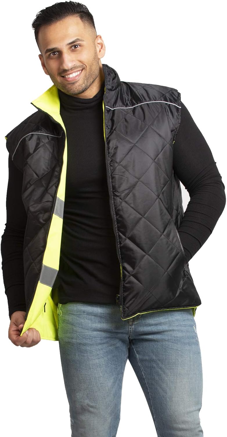 JORESTECH Reversible Insulated Safety Vest, ANSI/ISEA 107-2020 Compliant Reflective Work Full Zipper - Image 2