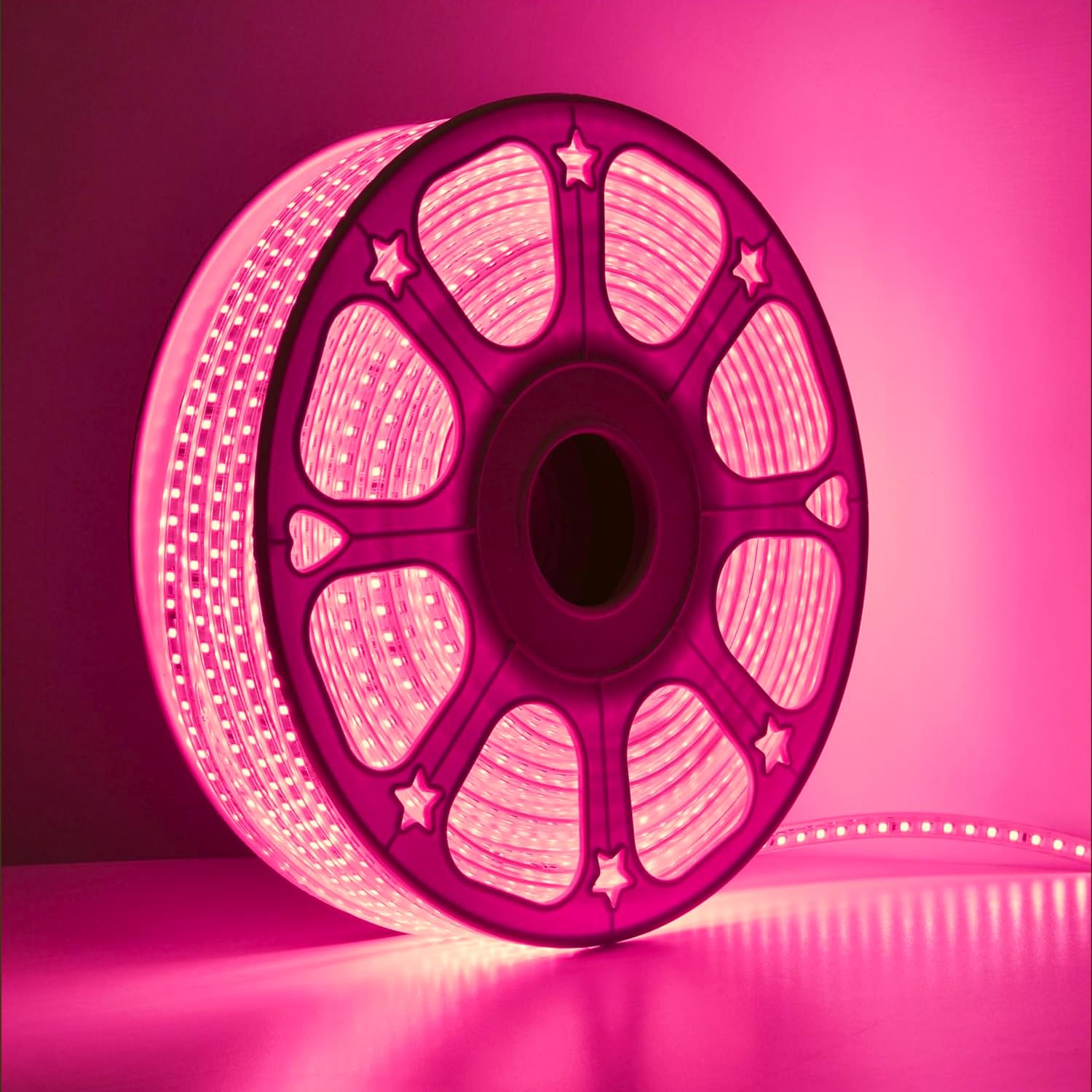 Pink LED Rope Light - 3 Meter Waterproof -1