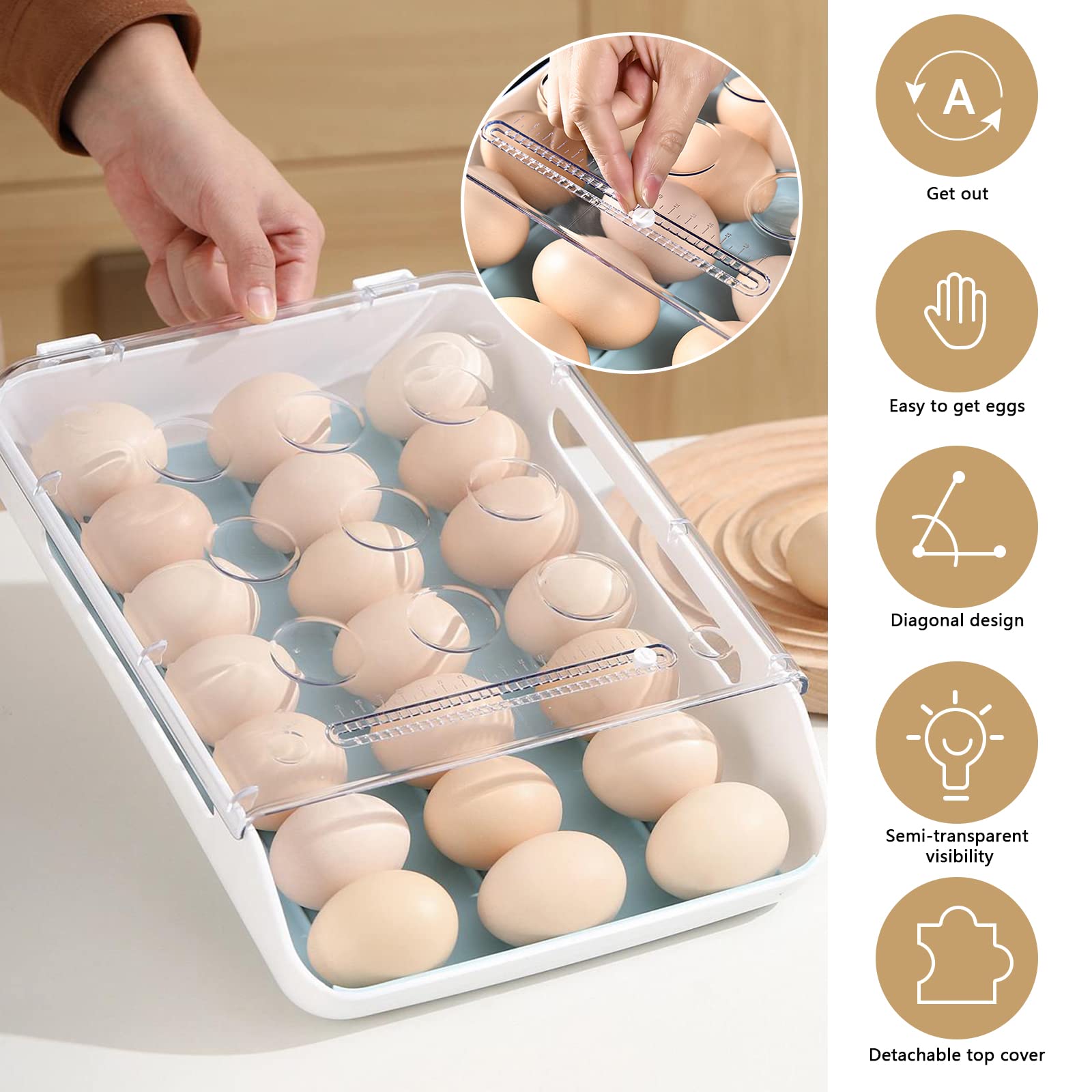 Eierdoos met 10 magnetische eieren