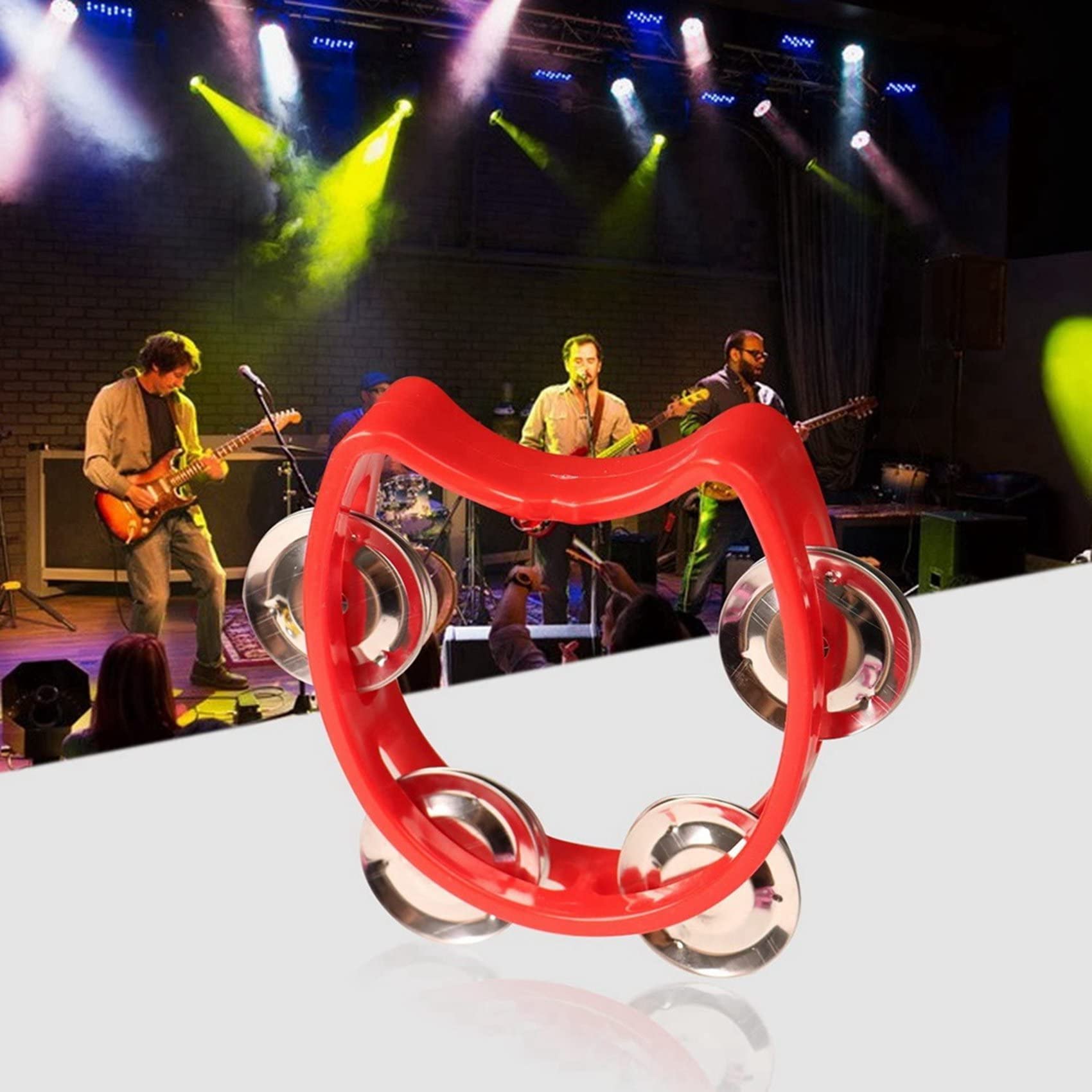 Strumenti Musicali Tamburello Nel Plastica da 40 Pezzi, Mini Tamburelli Portatili, Strumenti Musicali per Feste Un di Percussioni