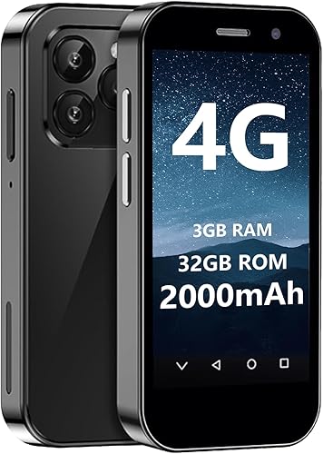 Miniatura 1 de ATEVENSEE BezosMax 15MINI 4G Mini Smartphone desbloqueado con pantalla HD de 3.0", 3GB+32GB, batería de 2000mAh, Android 9.0, cuerpo ultra delgado,