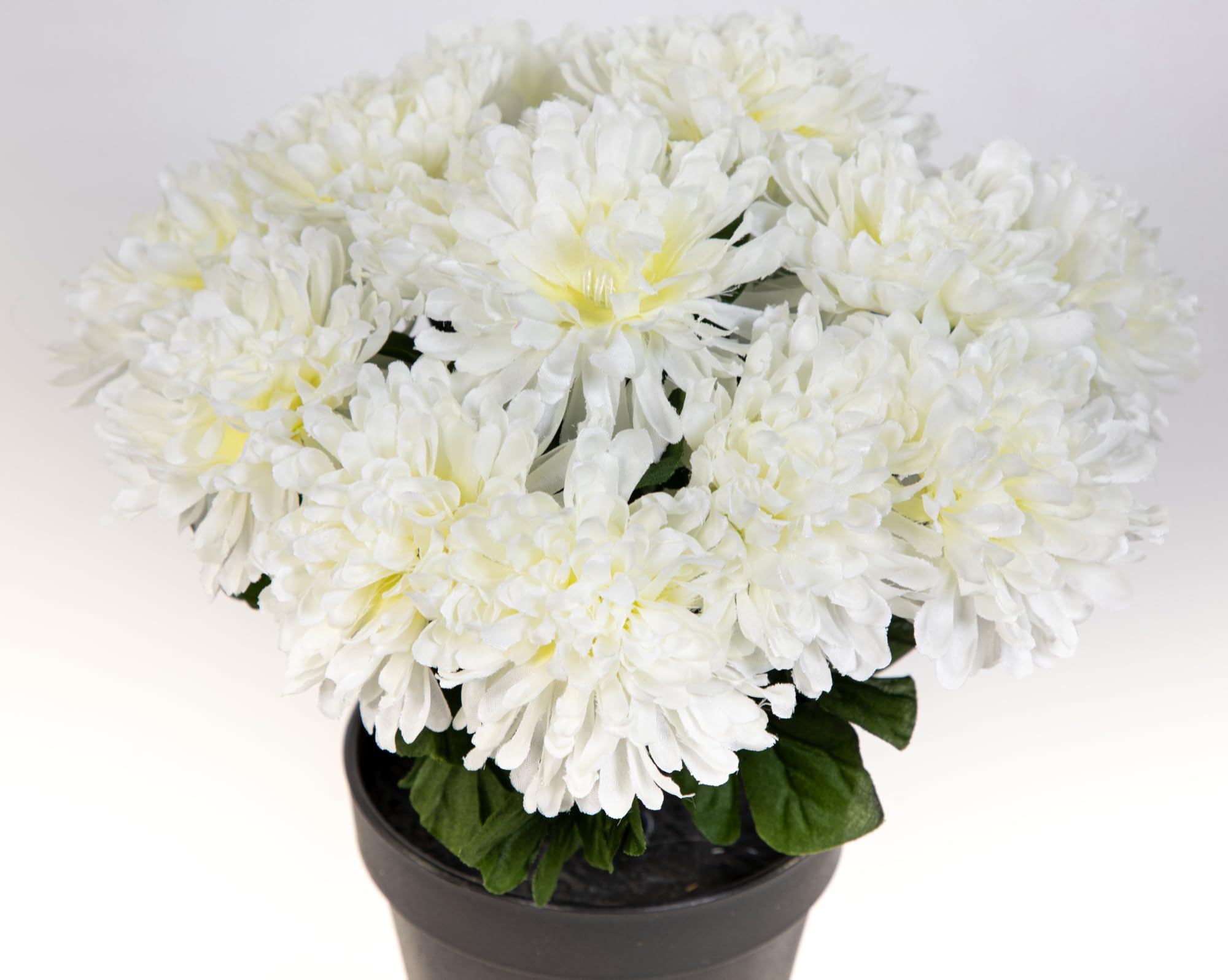 Amazon.de: Seidenblumen Ro Chrysantheme 26cm wei im Topf DP Kunstpflanzen  knstliche Pflanzen Blumen Kunstblumen