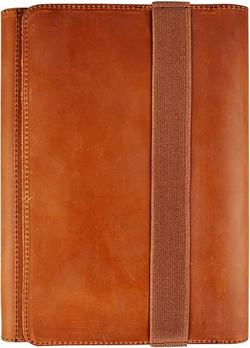 Nombre grabado gratis, soporte para bloc de notas de cuero AZXCG con triple pliegue, funda de cuero A5, organizador de papeles, bolsillo para notas