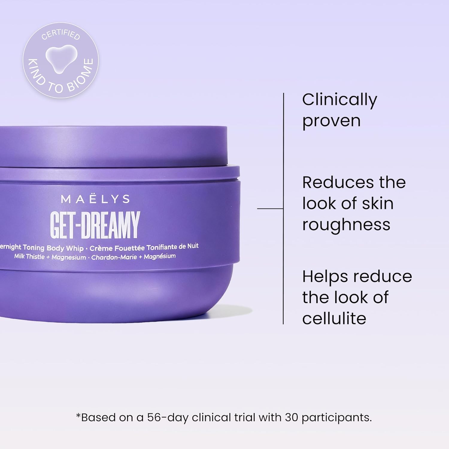 MAËLYS GET-DREAMY Overnight Toning Whip - Cellulite Cream & Skin Tightening Support with Milk Thistle + Uva-Ursi - Moisturizing Body Cream in a Whipped Texture (6.8 Fl Oz) - Image 2