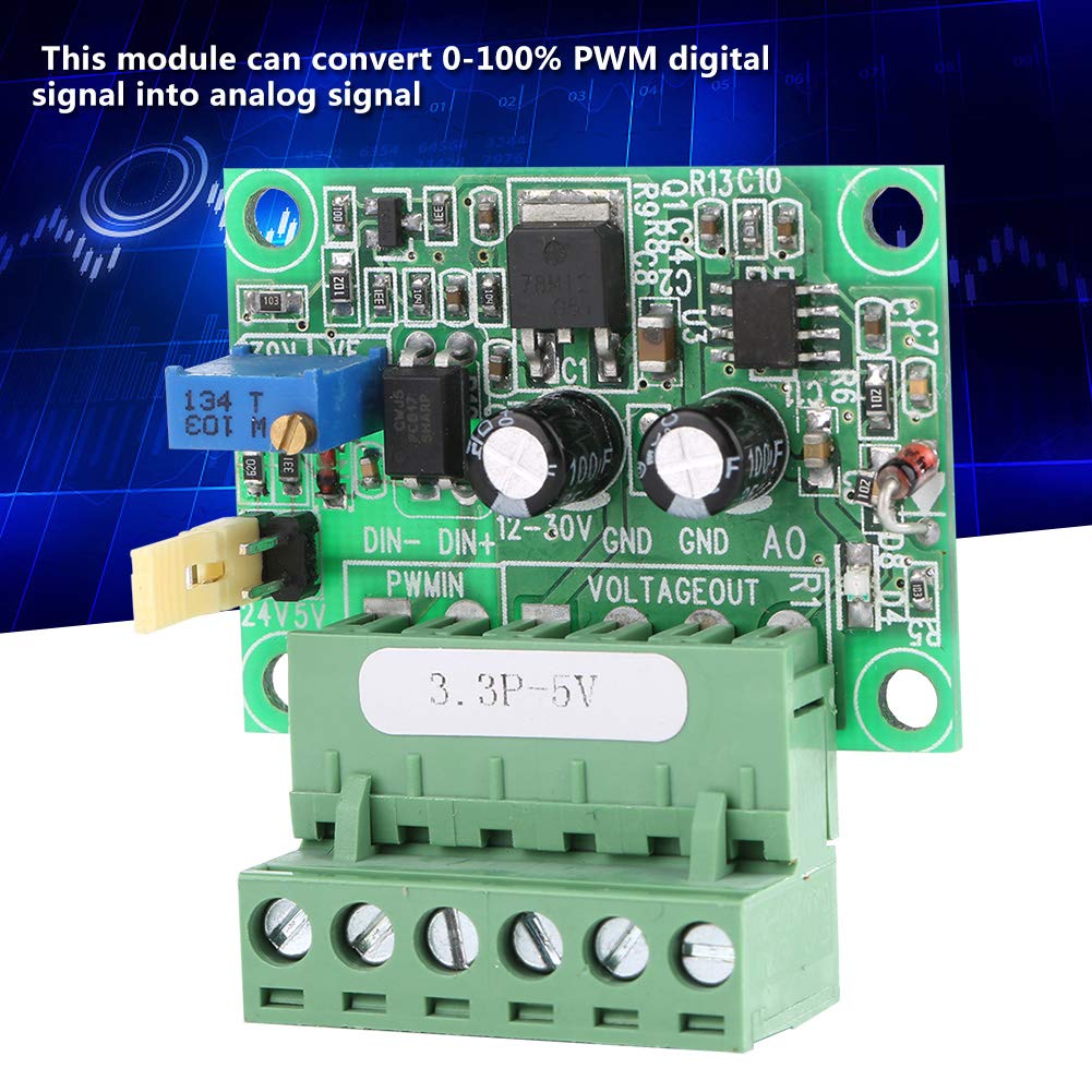 PWM-signaal 3,3V naar 0-10V spanningsomvormer D/A digitale analoge SPS- module voor het inschakelen van de signaalinterface van een SPS, enkele chip