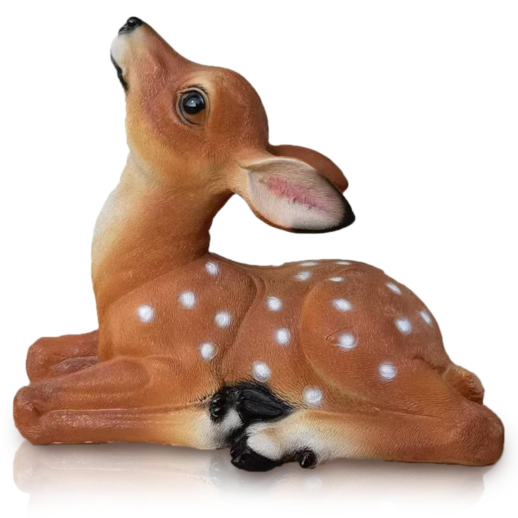 Ameble Deer Statue, Simulated Resin Sika Deer Figurines Novelty Ornaments Outdoor Animal Sculpture for Park Backyard Lawn Patio Balcony Statue, Figurines Home Decor, Garden Decor, Figurin