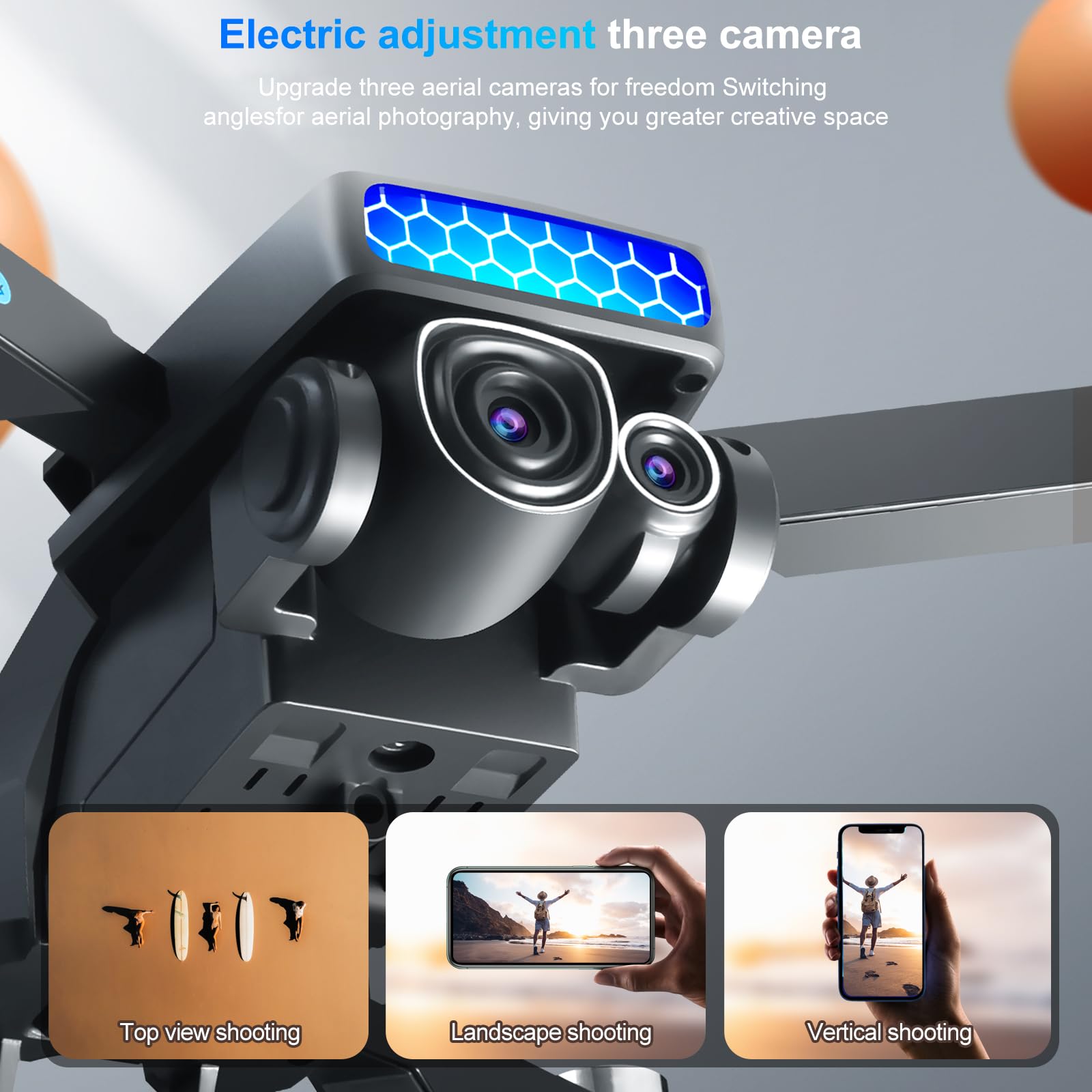 X-IDORNE19 Drone avec Caéra 720P pour Débutants, QC Télécoandé avec