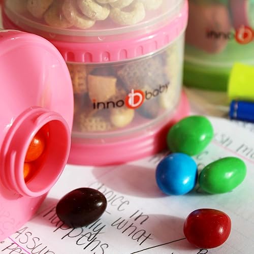 Miniatura 5 de Innobaby packin "Smart Tres Pisos Twistable contenedor de almacenamiento de alimentos, Strawberry