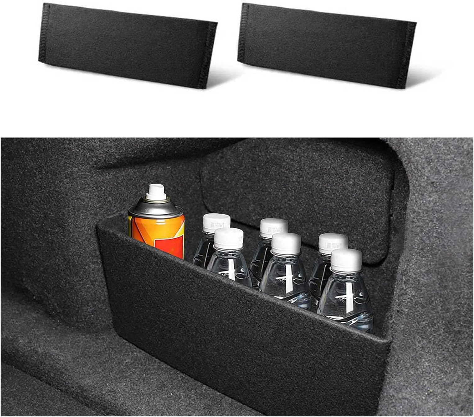 2 Pcs Car Trunk Side Divider for Zeekr 001 2025, Self-Adhesive Trunk Organizer Panel, Efficient Storage Side Partition, Space-Saving Cargo Organizer