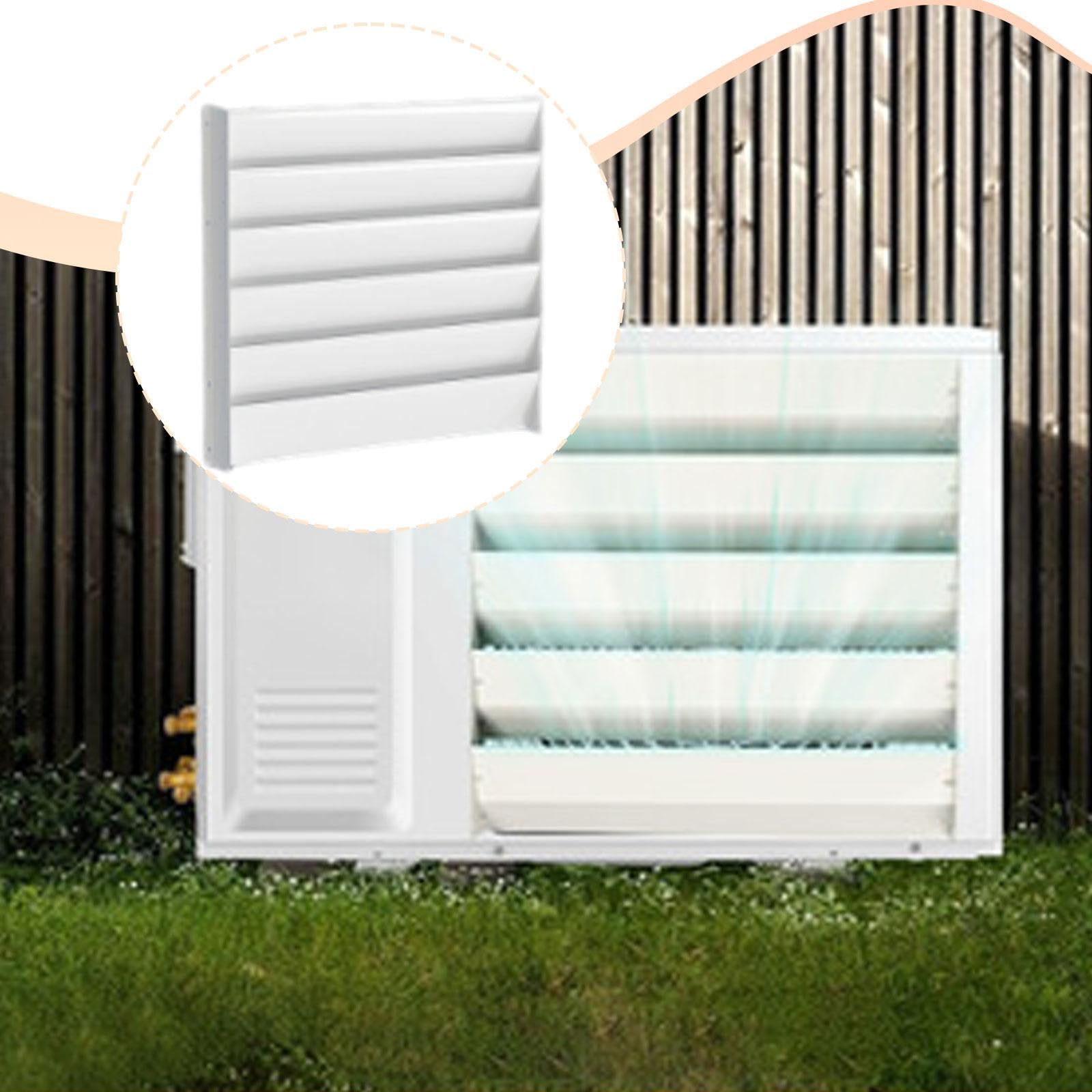 LOVIVER Déflecteur de Condenseur de Climatiseur en Acier Galvanisé, Panneau Déviateur pour Compresseur de Clim, Pare-Vent pour Unité Extérieure 1-3P, Protection pour Climatiseur de Chambre, 55cmx55cm