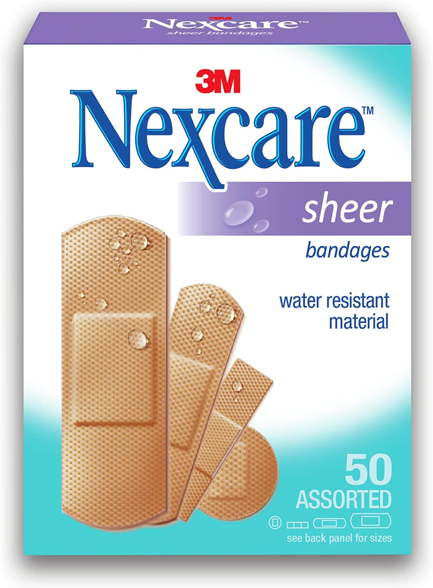 Nexcare Sheer Bandages 50pcs