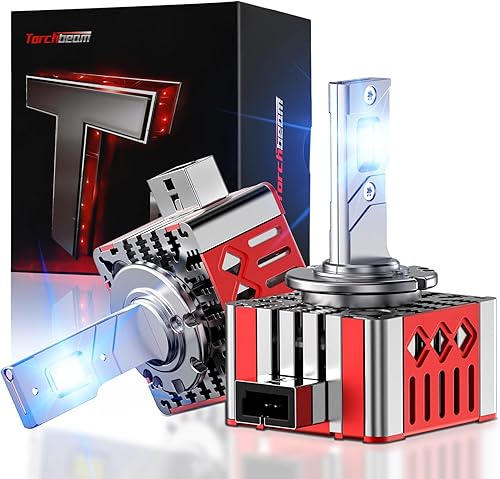Torchbeam Bombilla HID D1S 8000K azul hielo – 1:1 mismo tamaño 10 veces más brillante D1S HID bombillas de xenón 66144 66140 85140 85415 – Paquete