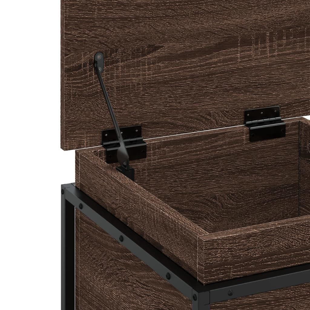 ShGaxin Aufbewahrungsbox mit Deckel, Holz, braun, Eiche, 40 x 40 x 51,5 cm, Spielzeugtruhe, Aufbewahrung, Schlafzimmer, Truhe, Truhe mit Sitz, Aufbewahrungsmöbel - 848793