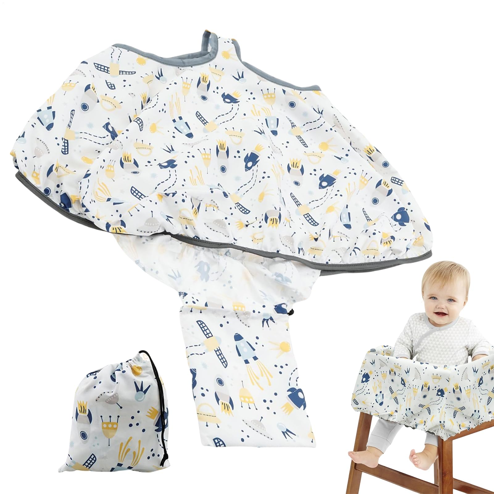 Shopping Trolley Protective Cover for Baby, Children's Protection for Shopping Trolley, Portable Dining Chair Protection & Pram Cover for Girls