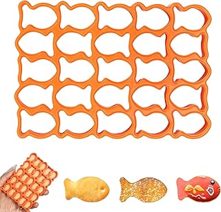 25 Cavity Fish Cookie Cutter Gold Fish Cracker Cookie Cutter,Mini Plastic Fish Biscuit Cutter for Tiny Treats,Fish Shaped ...