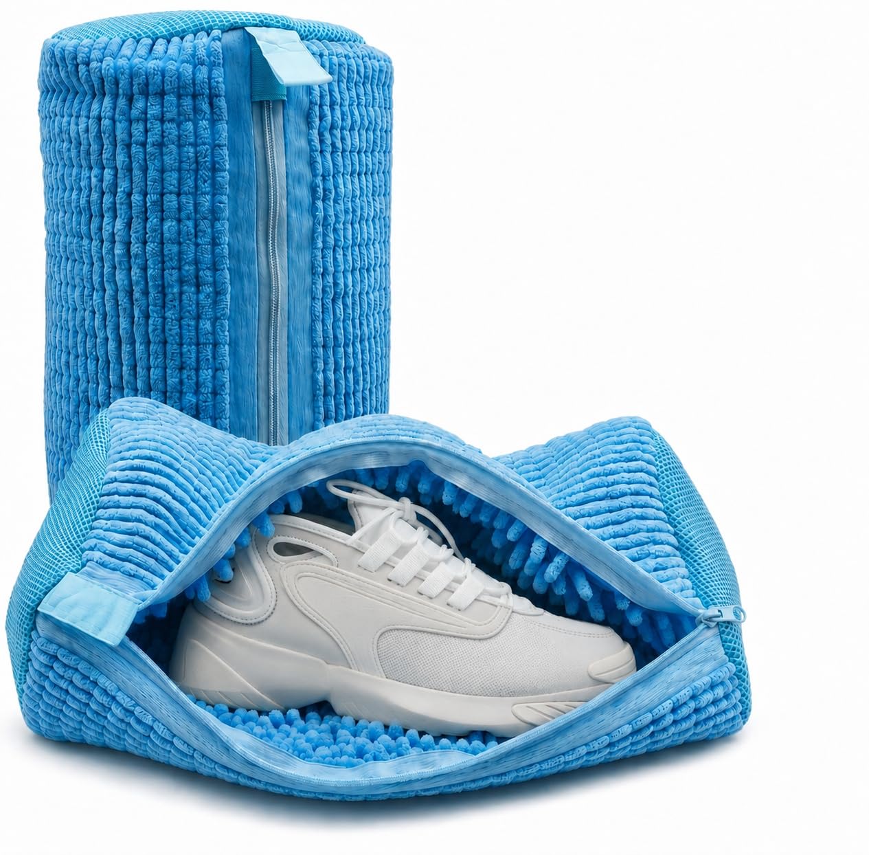 Shoe Washing Machine Bag, Reusable Laundry Shoe Pouch for Washer & Dryer, Durable Zipper Plush Laundry Bag for Sneakers, Delicates, Toys & Travel Storage (Blue, Pack of 1) (Blue)-image-47